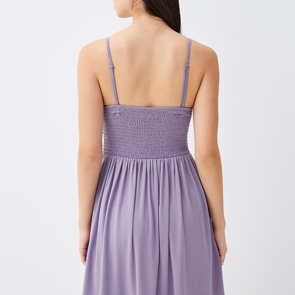 Smocked bust purple dress - Picture 2 of 3